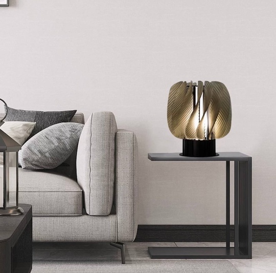 Настольная лампа DARK FLOWER 30*25, черный, коричневый, смола