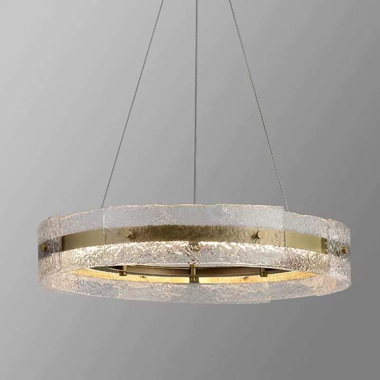 Светильник подвесной бронзовый Aelvaric, металл, стекло, трос 150 см, 80*13 см, LED