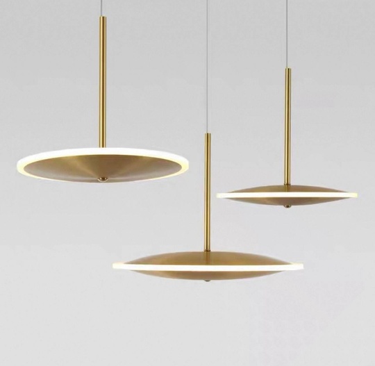 Светильник потолочный, золотой, Evoris, металл, 40*25 см, светодиодная, LED