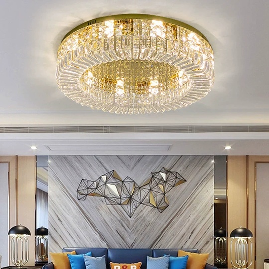 Люстра подвесная, золотой, кристалл, SOPHISTICATED 50*18, металл, LED.