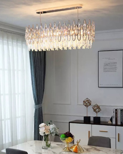 Люстра ASHU 100*28 золото, стекло, металл, Е14.