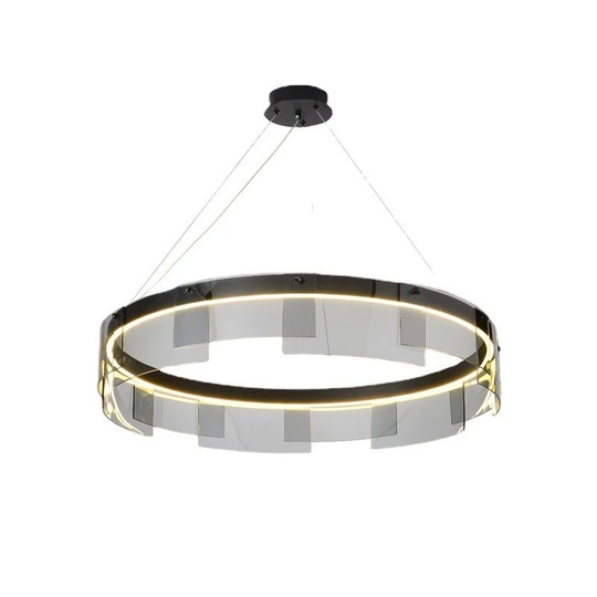 Люстра подвесная, черный, ПММА, MANUEL 100*20 металл, LED.