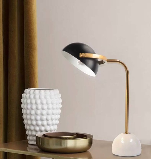 Настольная лампа BENNY 50*36, ,бронза, мрамор.