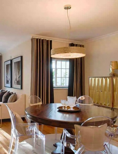 Люстра золотая Aurivex, металл, 40*16 см, подвесная, Е14