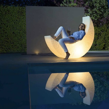 Торшер белый луна Mymoon, 150*120 см, LED, PE, 18 W