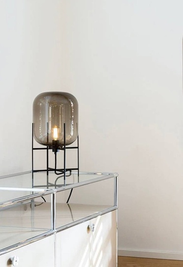 Настольная лампа CHAD 26*45, дымчато-серый, металл, Е21.