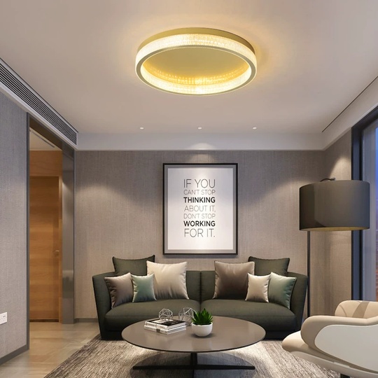 Потолочный светильник, медь, ПММА, ALEX 40*8 металл, LED.