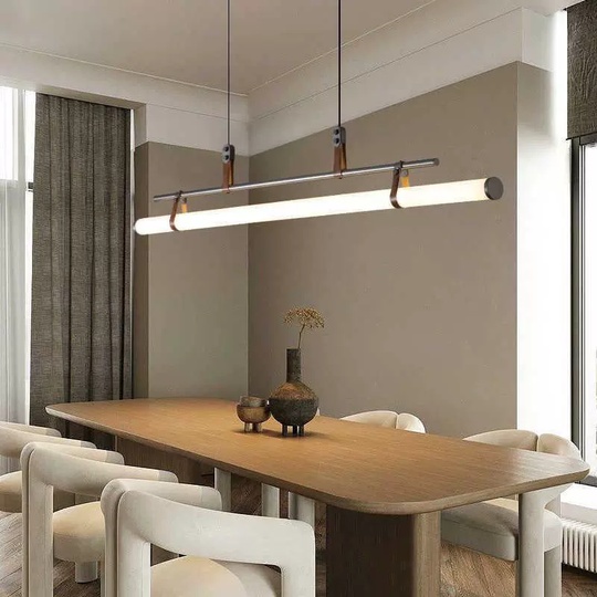 Люстра черная Elyvra, металл, 150*18 см, светодиодная, LED