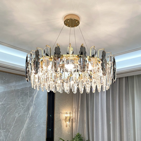 Люстра подвесная BENAY 80*25 дымчатый, стекло, металл, Е14.