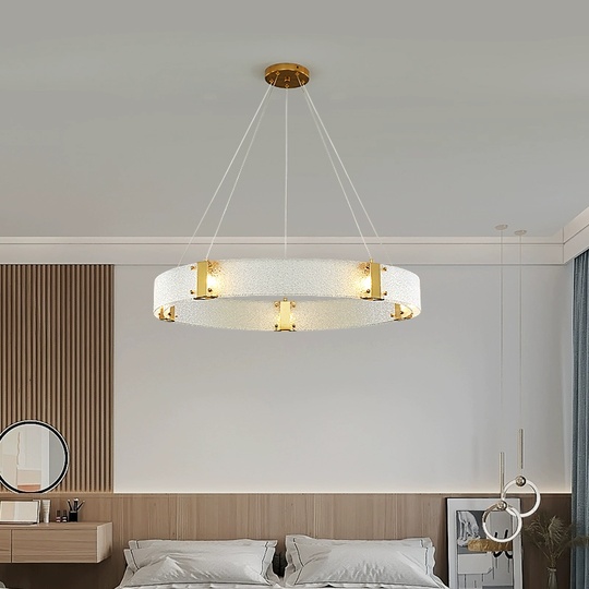 Люстра подвесная, золото, стекло, CHAIM 40*10, металл, LED