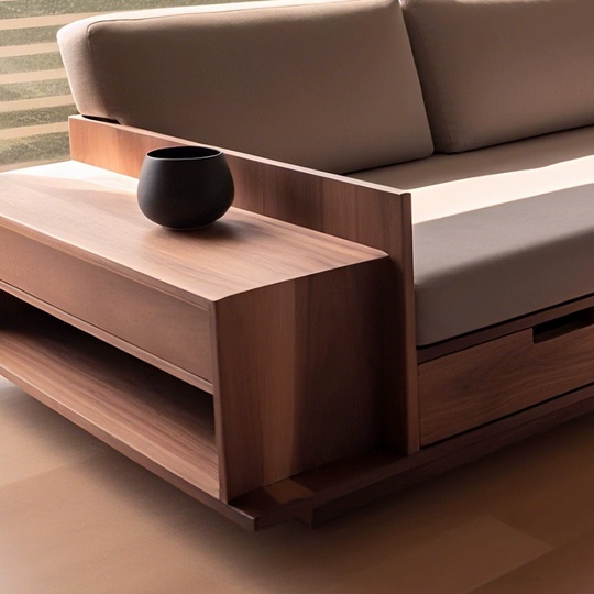 Прямой диван Jennifer темный орех, кожа, 260*85*80 см