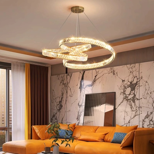 Люстра подвесная, бронза, хрусталь, RUFUS 100*40 металл, LED