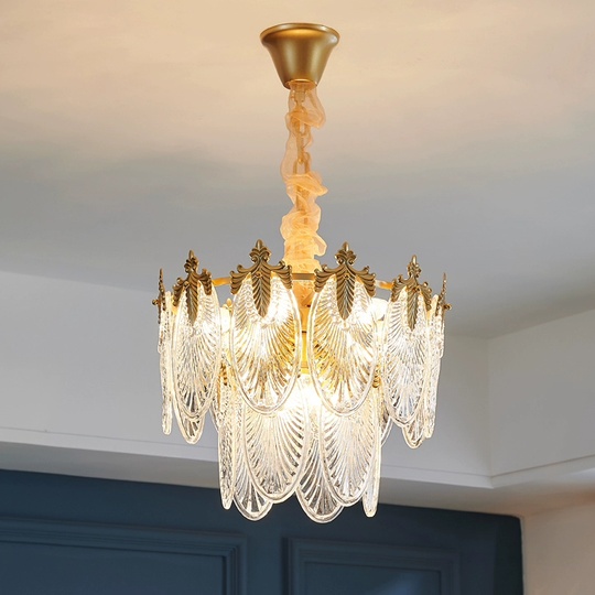 Люстра подвесная, медный, стекло, AUTOP 60*43, металл, E14.