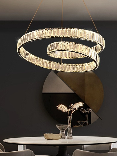 Люстра подвесная, бронза, хрусталь, ORION 100*18 металл, LED.