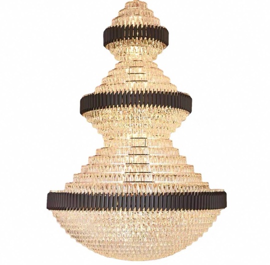 Люстра подвесная, золото, хрусталь, BUSTER  120*190 металл, E14.