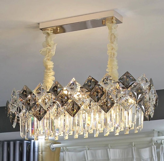 Люстра ERBAY 100*28 золото, стекло, металл, Е14.