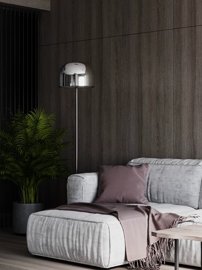 Торшер черный Elorix, 24*135 см, LED, металл, 10 Вт