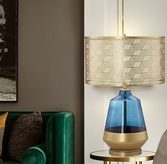 Настольная лампа ARNIE 40*66, стекло, металл, Е27.