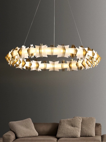 Светильник подвесной медный Elymbriah, металл, трос 100 см, 40*13 см,  LED