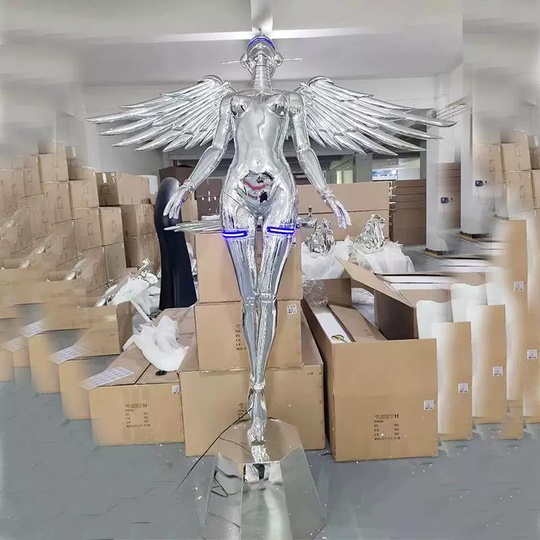 Торшер хром Angel 184*50*210 см, LED, 8 Вт, смола, стекловолокно