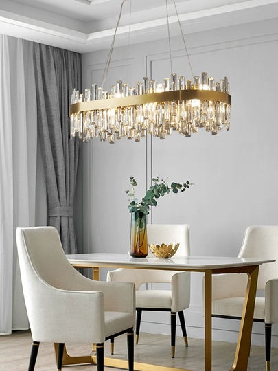 Люстра подвесная, медный, кристалл, CHIC 80*25, металл, E14.