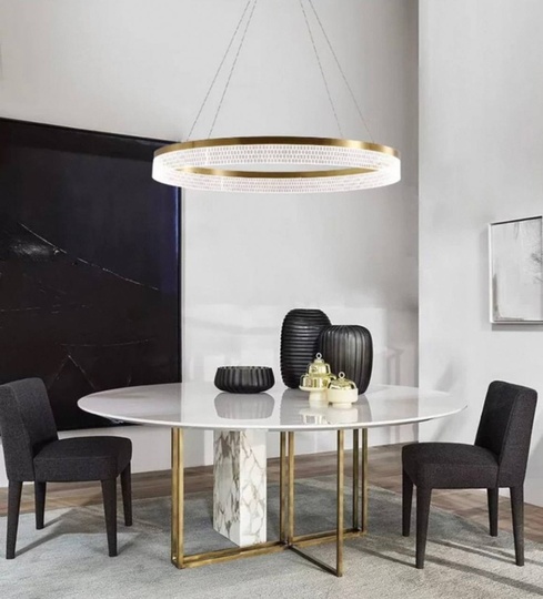 Люстра подвесная, медь, ПММА, ABDON 60*8, металл, LED