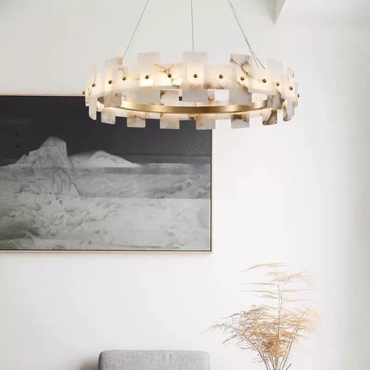 Светильник подвесной медный Elarex, медь, трос 120 см, 100*15 см, LED