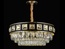 Люстра подвесная ALTIN 75*31 золото, черный, хрусталь, металл, E14.