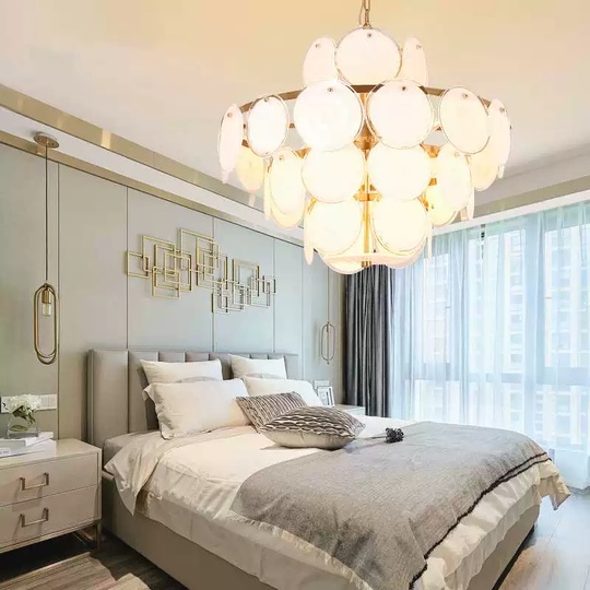 Люстра подвесная медная Aquorix, металл, трос 30 см, 60*40 см, Е14