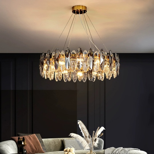 Подвесной светильник ABAZA 80*18, золотой, стекло, металл,  Е14.