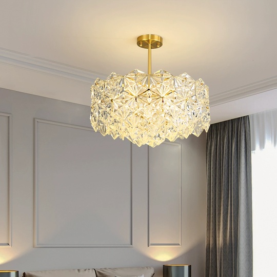 Люстра подвесная, медь, стекло, AZER 50*33, металл, Е14.