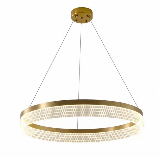 Люстра подвесная, медь, ПММА, ABDON 60*8, металл, LED