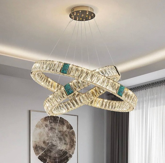 Люстра подвесная CAGLA 40*150 бронза, кристалл, металл, LED.