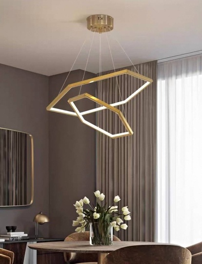 Люстра подвесная, медь, ПММА, CHIP 60*80 металл, LED.