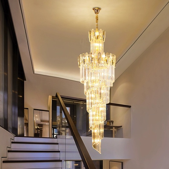 Люстра подвесная, золото, кристалл, PEACH 80*260 металл, E14.