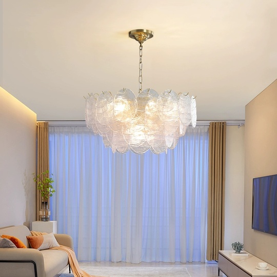 Люстра подвесная, медный, стекло, PERSPICACIOUS 40*26, металл, E14.