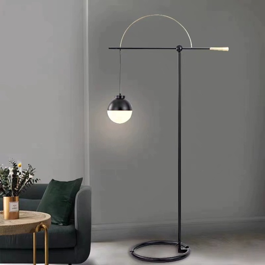 Торшер черный Luma, 85*40*180 см, LED, кнопка, металл, 15 Вт