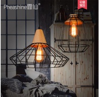 Дизайнерский светильник 40*24 см led, e14, железо, дерево