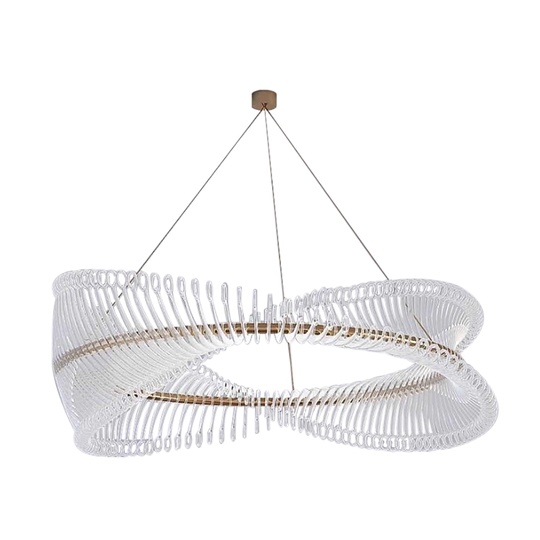 Люстра подвесная, медь, ПММА, HERVEY 100*24, металл, LED