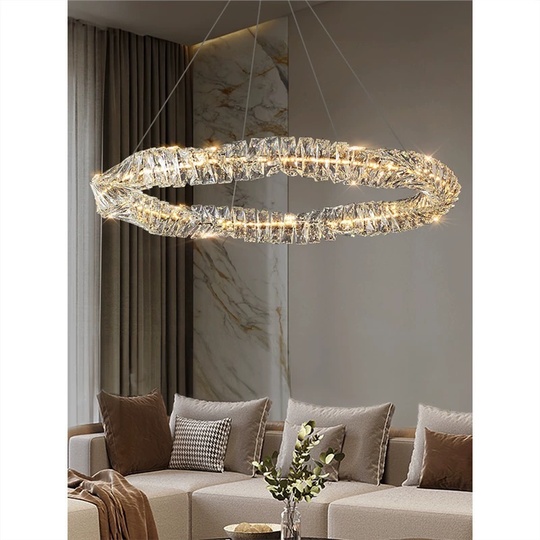 Люстра подвесная, хром, кристалл, WENDY 80*12, металл, LED.