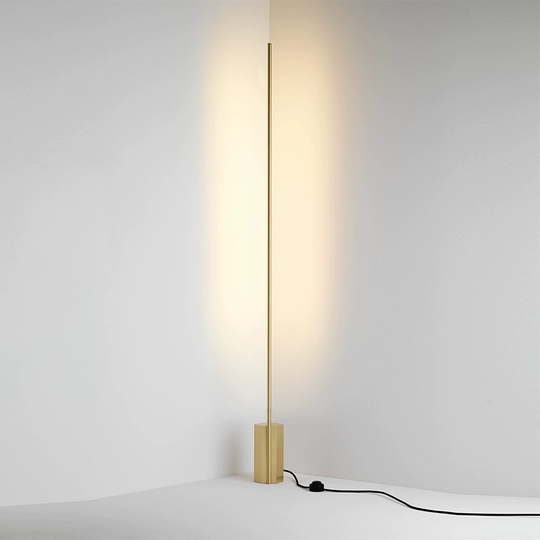 Торшер, золото, Flow Modern 120*15, LED, металл, ПММА