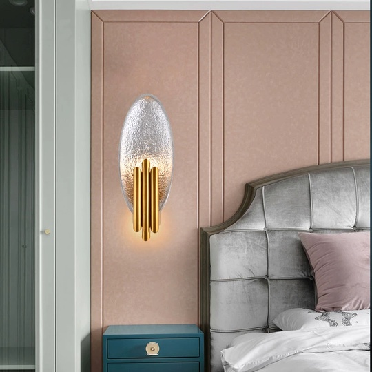 Настенный светильник, Бра, MALCOLM 17*45, серебряная фольга, металл, G9.