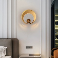 Настенный светильник CALE, Бра, 30*70, золотой, мрамор, металл, G9.