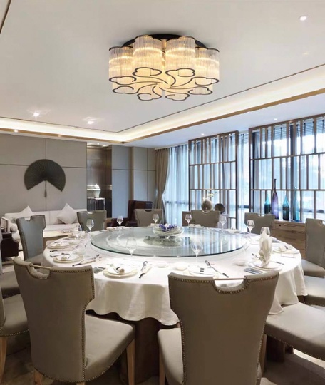 Люстра подвесная, хром, ПММА, KASIA 60*24, металл, E14.