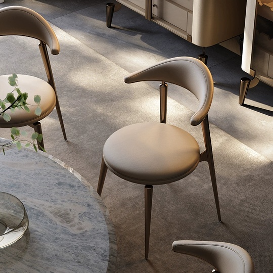 Обеденный стул Loud, 50*80*51 см, молочный, кожа