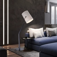 Торшер черно-белый Avelure, 40*40*185 см, LED, Е27, металл, 30 Вт