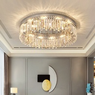 Потолочный светильник, золото, кристалл, LOKI 60*19 металл, E14.