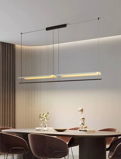 Люстра черная, белая Avelor, металл, 300*13 см, светодиодная, LED