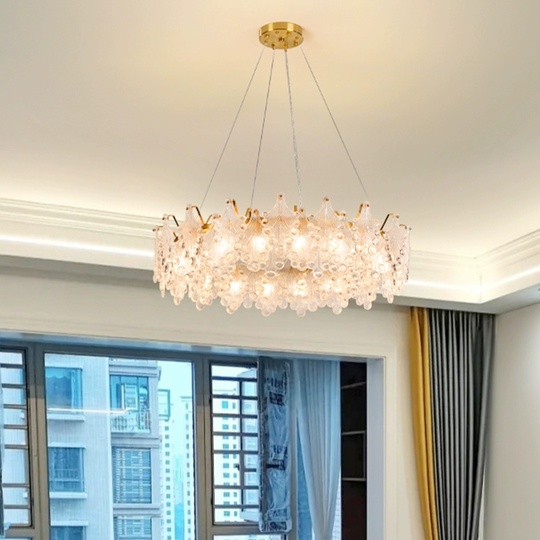 Люстра подвесная, медный, стекло, MELODY 100*24, металл, E14.