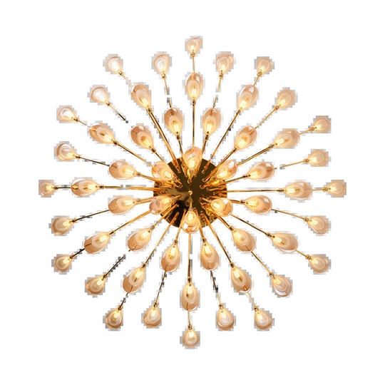 Люстра золотая Elydra, металл, стекло, 60*15 см, G4